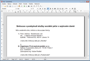 Screenshot aplikace Azylák